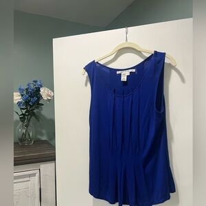 Max Studio Deep Blue Peplum Top Size L